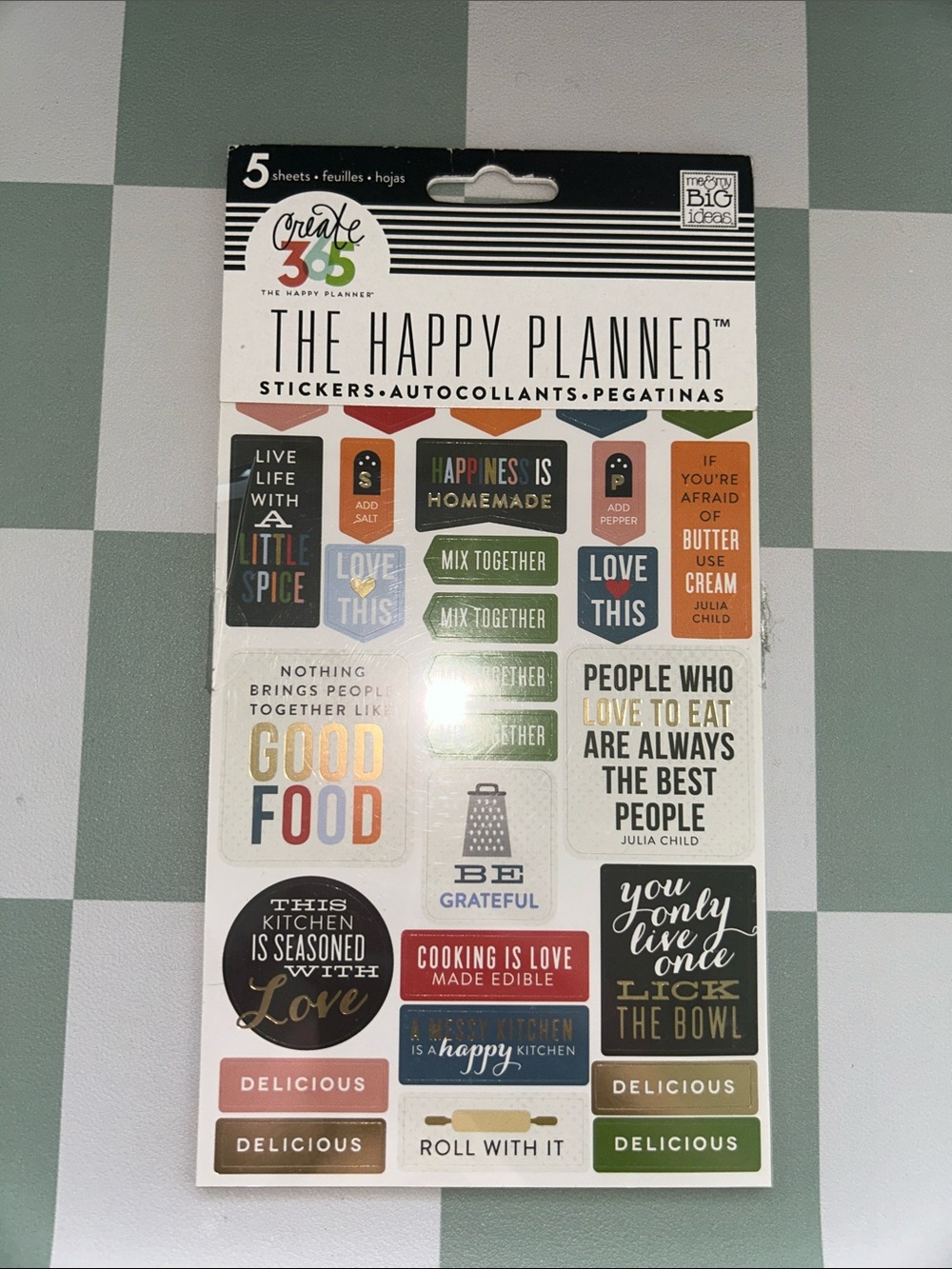 The Happy Planner Create 365 Kitchen Sticker Pack - Multicolor